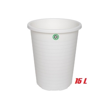 Kosz na papier, biurowy 15l okrągły - biały