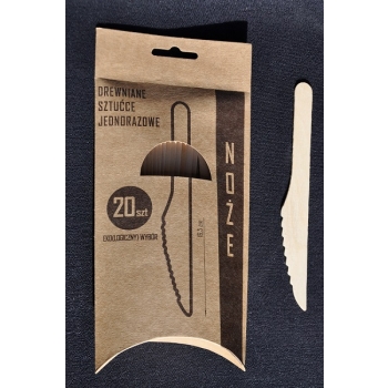 Noże drewniane jednorazowe kpl. 20szt.