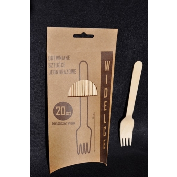 Widelce drewniane jednorazowe kpl. 20szt.