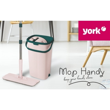 MOP płaski wyciskany z wiadrem HANDY YORK